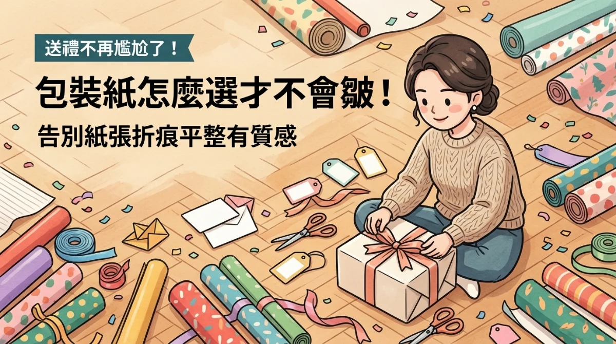 禮物怎麼包才不會皺示意圖