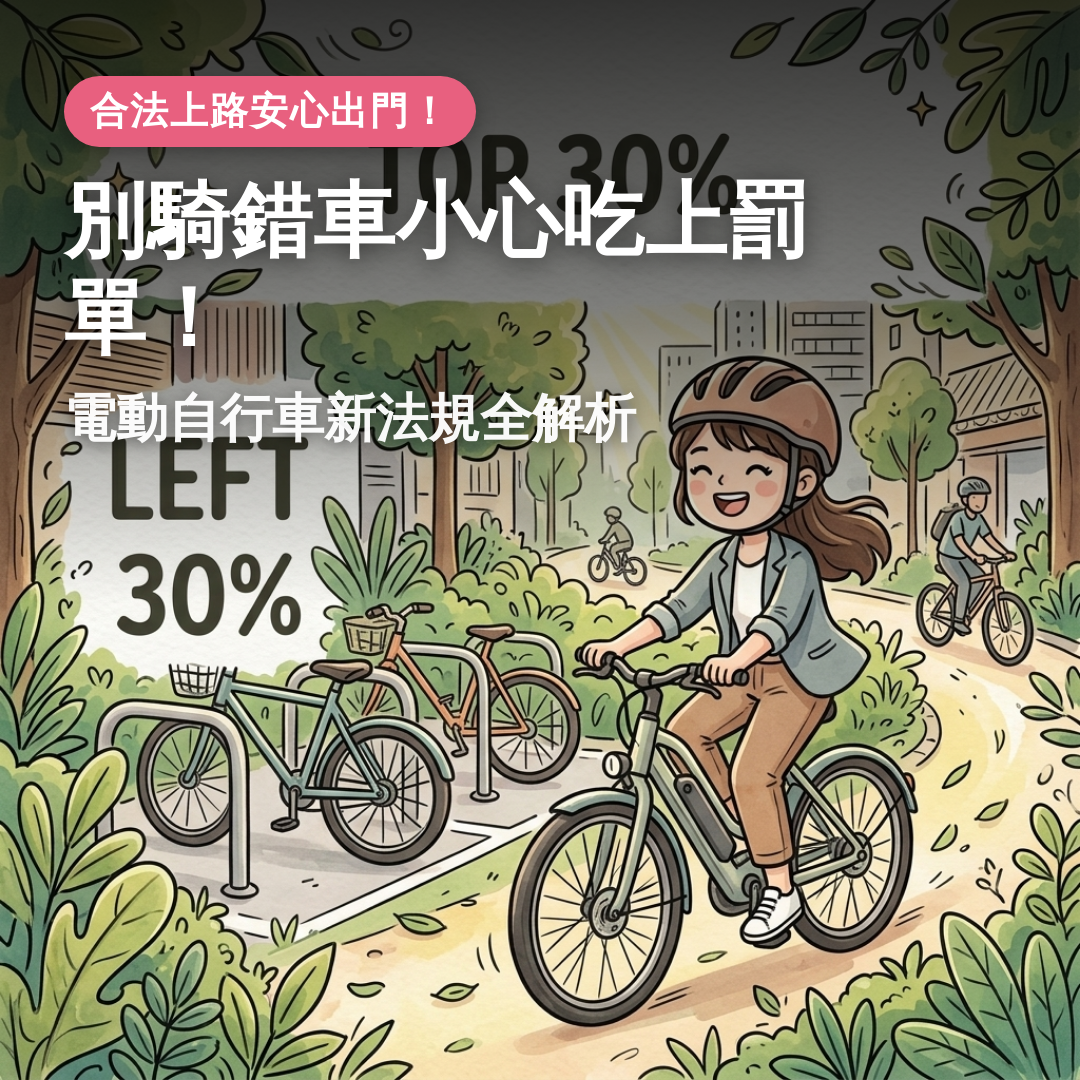 2024年電動輔助自行車 法規總整理:免掛牌路權與停車規範